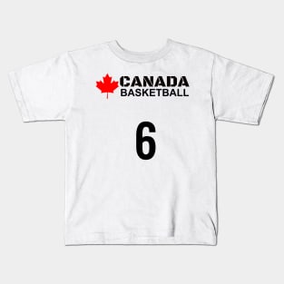 Canada Basketball Number 6 Design Gift Idea Kids T-Shirt